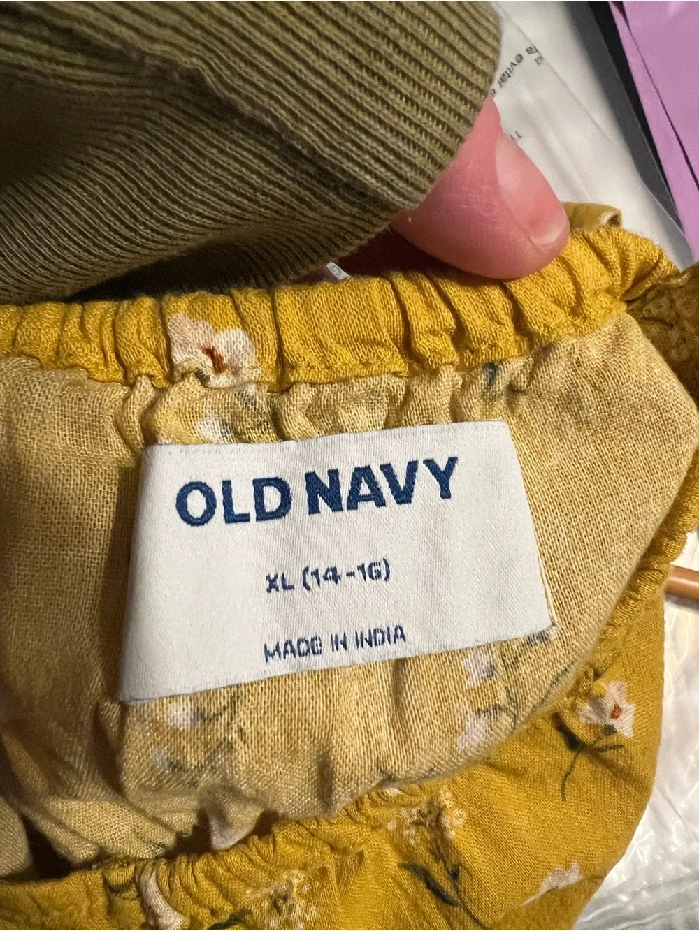 Old Navy Girls Mustard Yellow Floral Midi Sundress